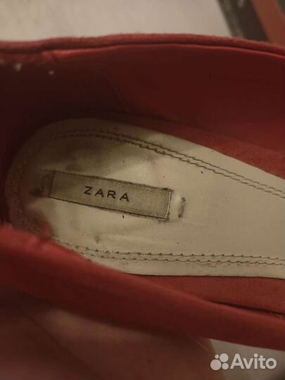 Туфли женские zara (натуральная замша) 39 размер