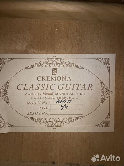Классическая гитара cremona 480-M