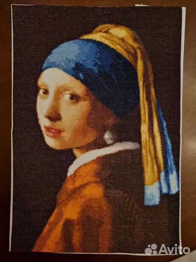 Картина ручной работы техника счетный крест