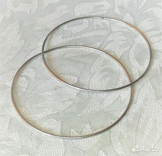 Серьги-кольца серебро С590
