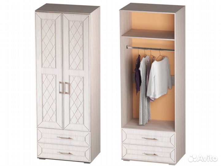 Шкаф Пенал Полки 0,4*38м Британика дуб атланта