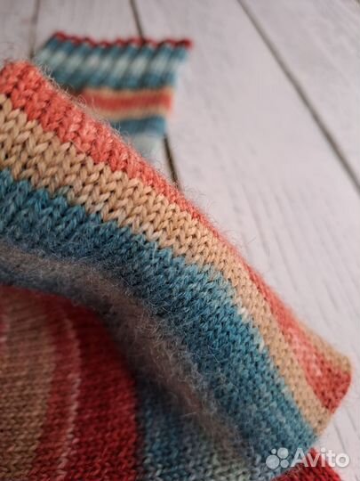 Носки шерстяные вязаные