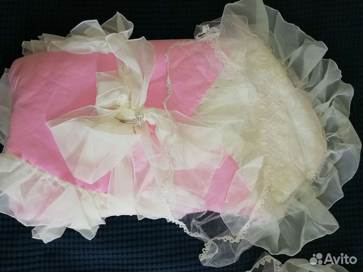 Конверт одеяло на выписку розовый новый