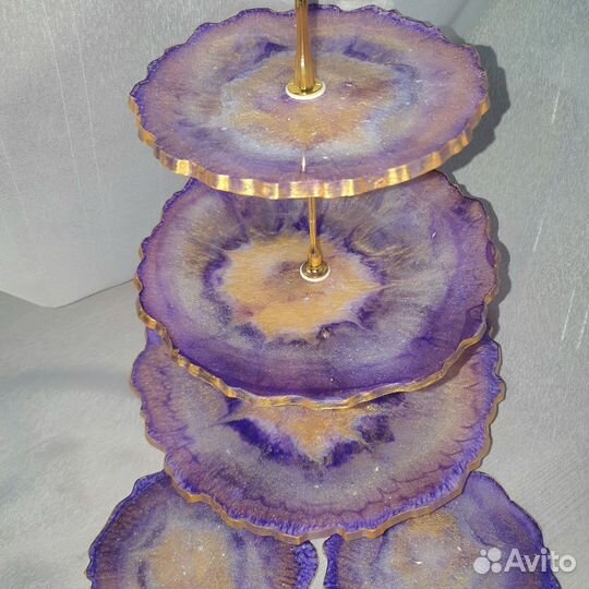 Конфетница + 2 подстаканника. Набор