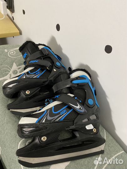 Коньки детские раздвижные, размер 31-34