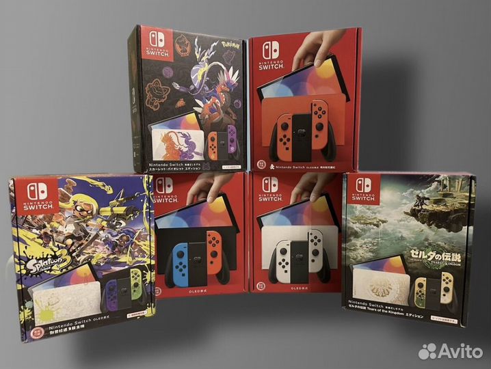 Прошитые Nintendo switch oled + любые игры