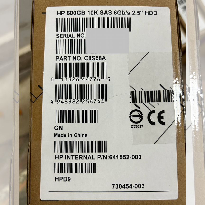 [C8S58A] Жесткий Диск Hp 600gb 730702-001 Msa C8s58a