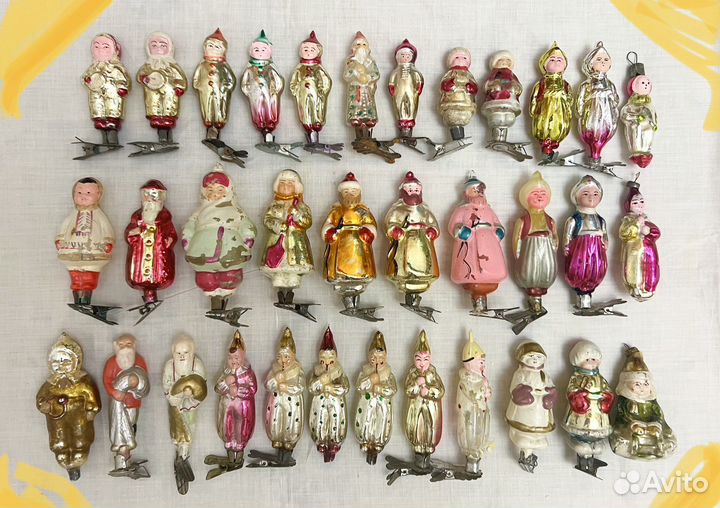 Елочные игрушки на прищепке СССР