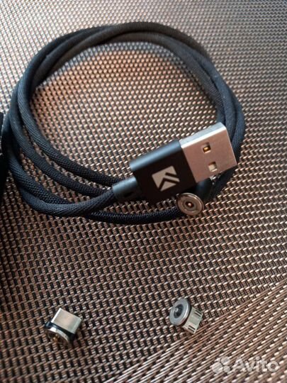 Магнитное зарядное micro USB + наушники