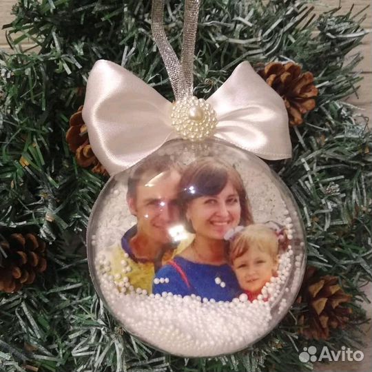 Новогодний шар с фотографией