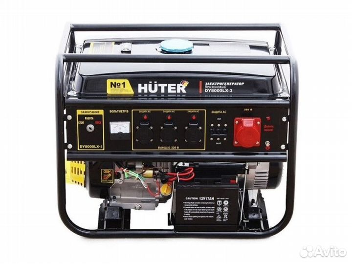 Бензиновый генератор Huter DY8000LX-3