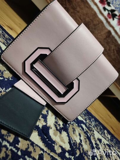 Сумка натуральная кожа черная через плечо