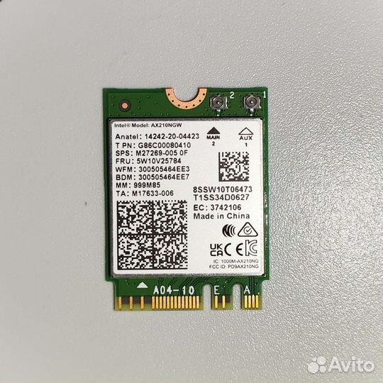 Модуль Intel AX210 Bluetooth 5,3 Wi-Fi 6