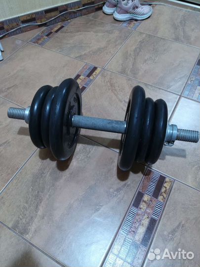 Гантеля разборная обрезиненная MB barbell