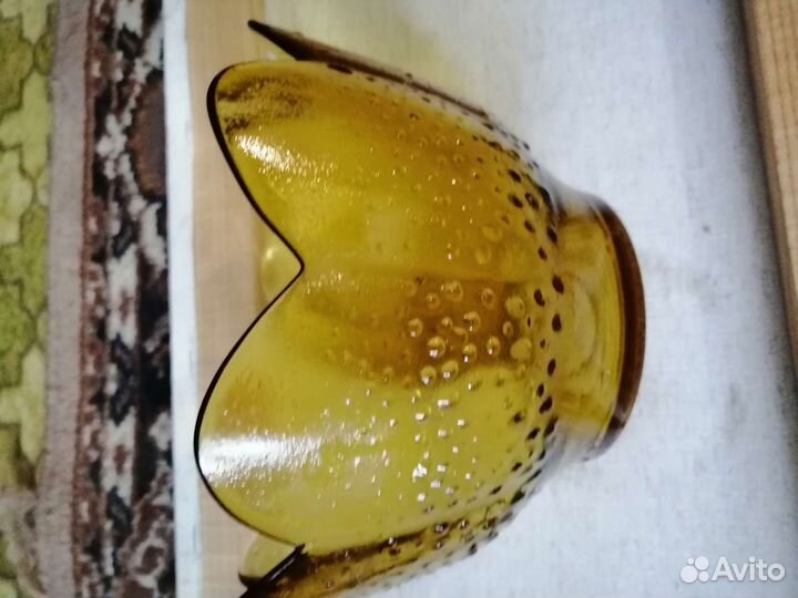 Вазы-салатники, цветное стекло, Красный Май