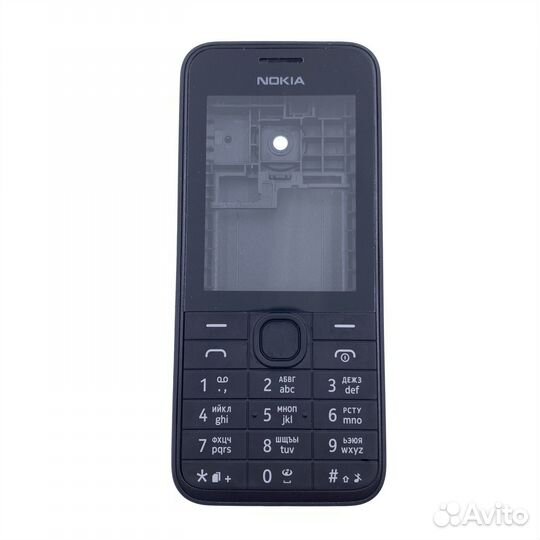 Корпус Nokia 208 чёрный + клавиатура