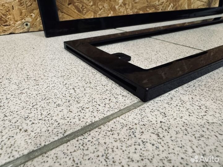 Номерные рамки широкие чёрный глянец