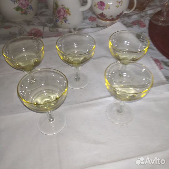 Фужеры цветное стекло СССР