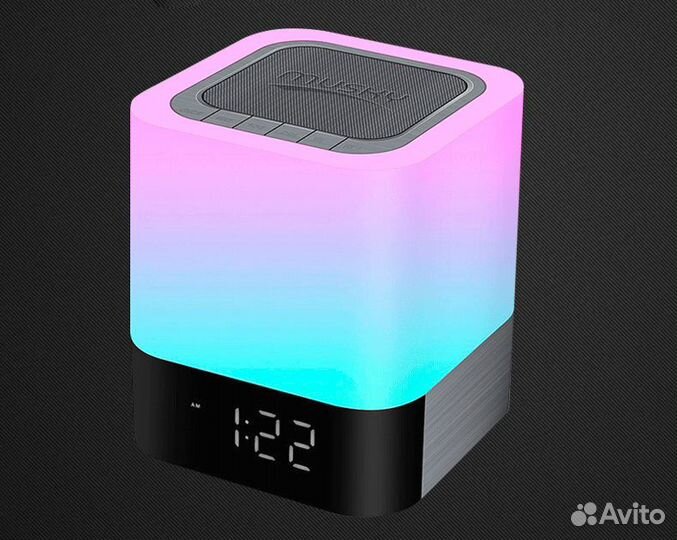 Часы блютуз колонка с подсветкой (ночник)