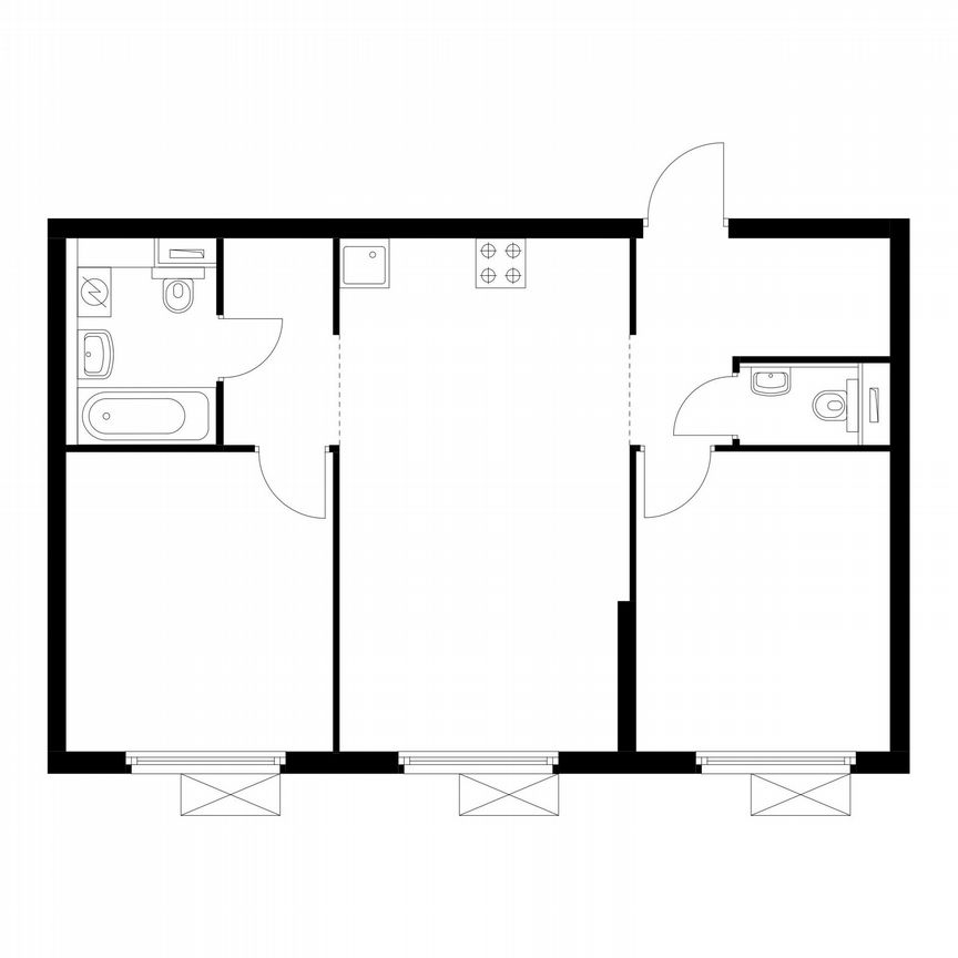 2-к. квартира, 58,4 м², 32/33 эт.