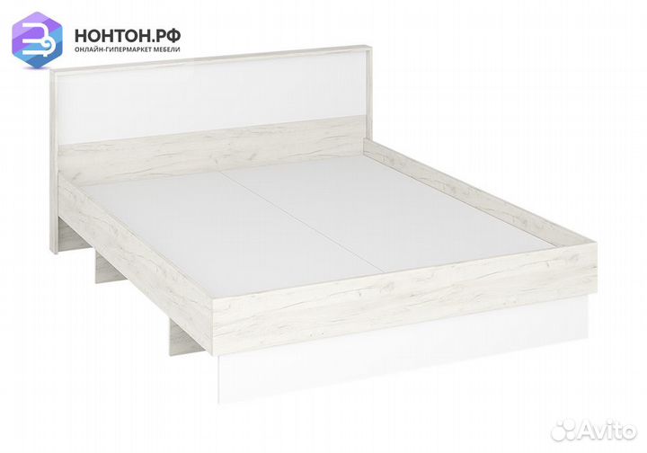 Кровать двуспальная Дублин дуб крафт белый / белый