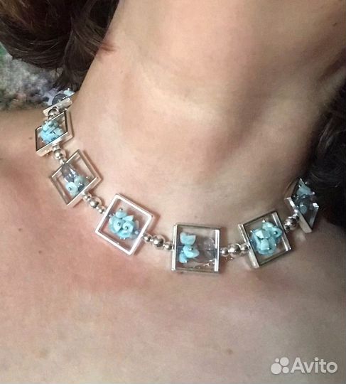 Колье из ларимара (под заказ)