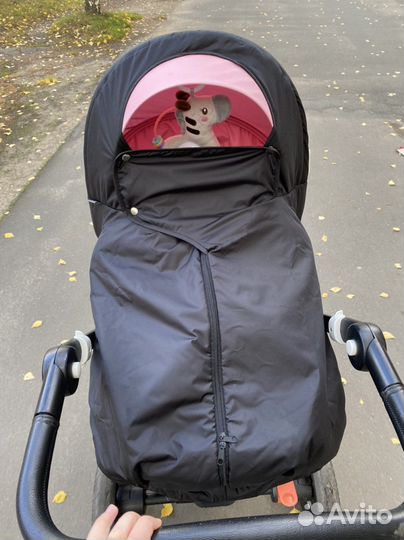 Коляска stokke trailz 3 в 1 lotus pink