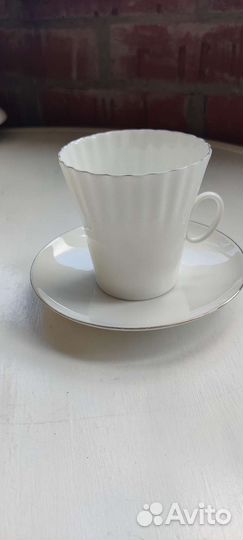 Кофейная пара белый костяной фарфор лфз