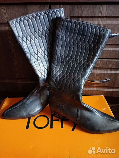 Сапоги осень весна женские 40 кожа