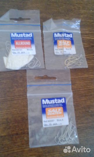 Рыболовные крючки Eagle Claw и Mustad