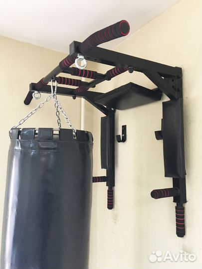 Турник брусья пресс 3в1 Усиленный настенный 300 кг