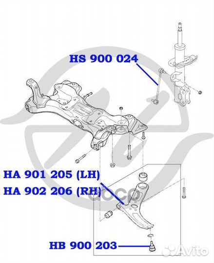 Рычаг передней подвески правый Solaris (SB), Ri
