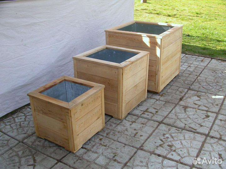 Кашпо для цветов из дерева