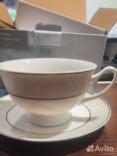 Чашка с блюдцем фарфор