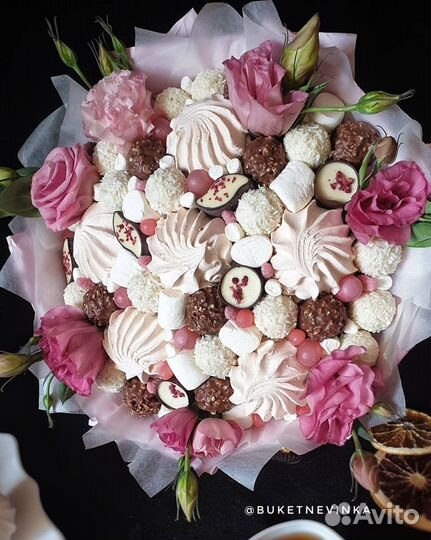 Вкусные букеты из зефира