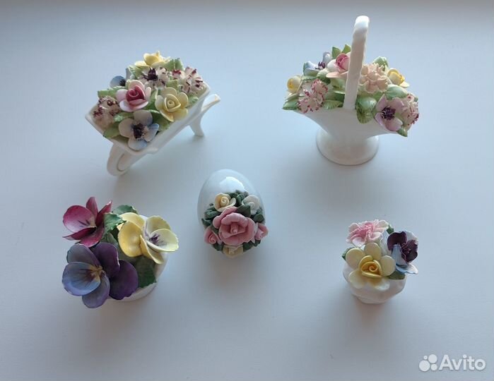 Английские фарфоровые композиции с цветами