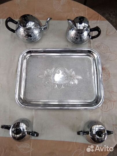 Чайный сервиз СССР на подносе