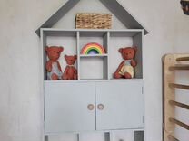 Детский стеллаж для игрушек "домик"