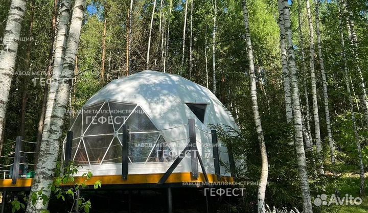 Шатер купольный для глэмпинга диаметр 12 м