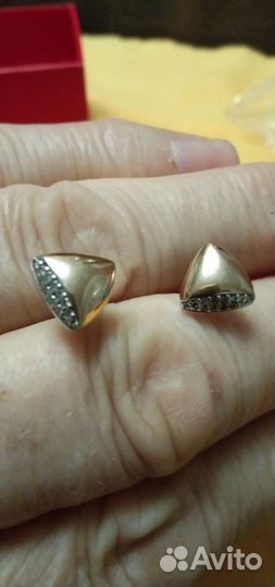 Серьги серебро 925 янтарь
