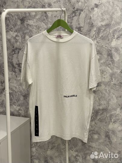 Футболка Palm angels белая Оригинал