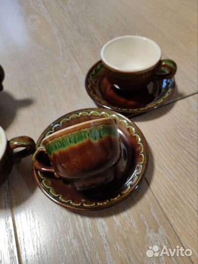 Часть чайно-кофейного сервиза керамика зик СССР