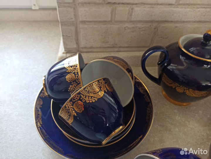 Чайный сервиз лфз СССР cobalt бронь до 16.05