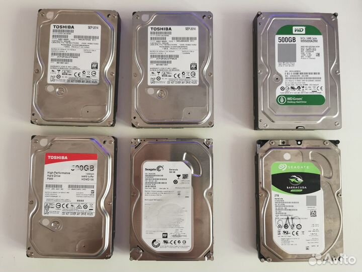Жёсткие диски 500 Gb - 2 Tb, SATA