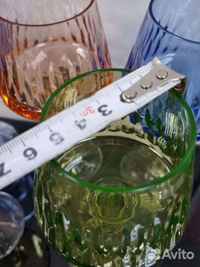 Фужеры цветной хрусталь гдр Германия