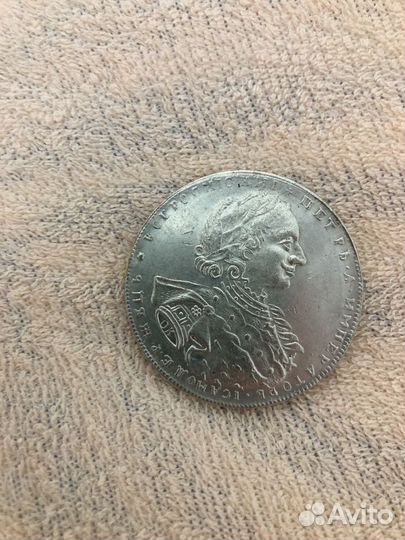 1 рубль 1723 серебро очень хорошем состоянии