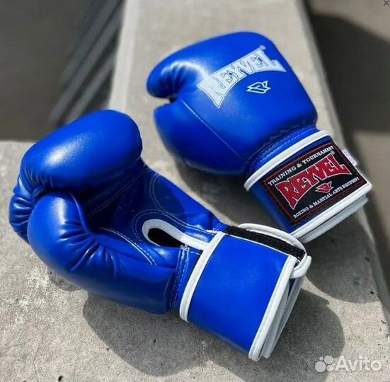 Боксерские перчатки Reyvel синие 10-18 oz