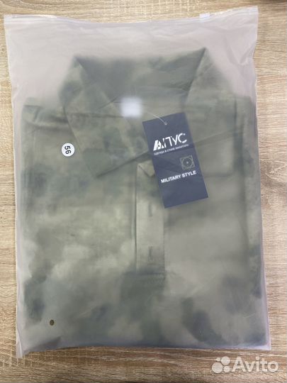 Футболка поло расцветка мох