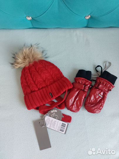 Шапка шарф варежки краги Gulliver