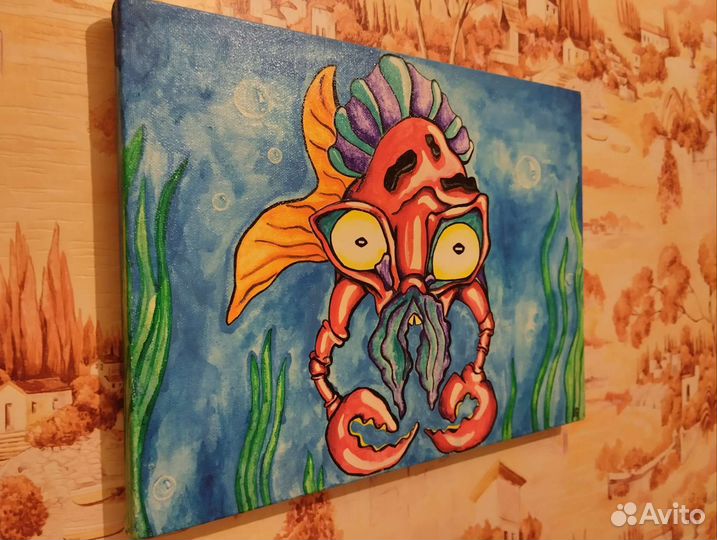 Картина акрилом на холсте 34x46 см